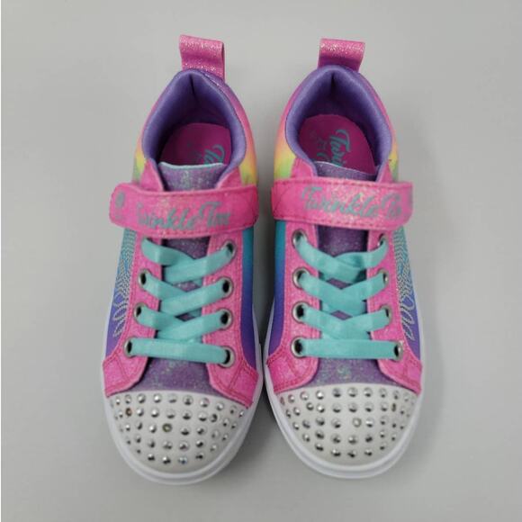 Skechers Girls Twinkle Sparks Winged Magic Sneaker Hot Pink Multi NWOB Size 11 - Picture 3 of 11